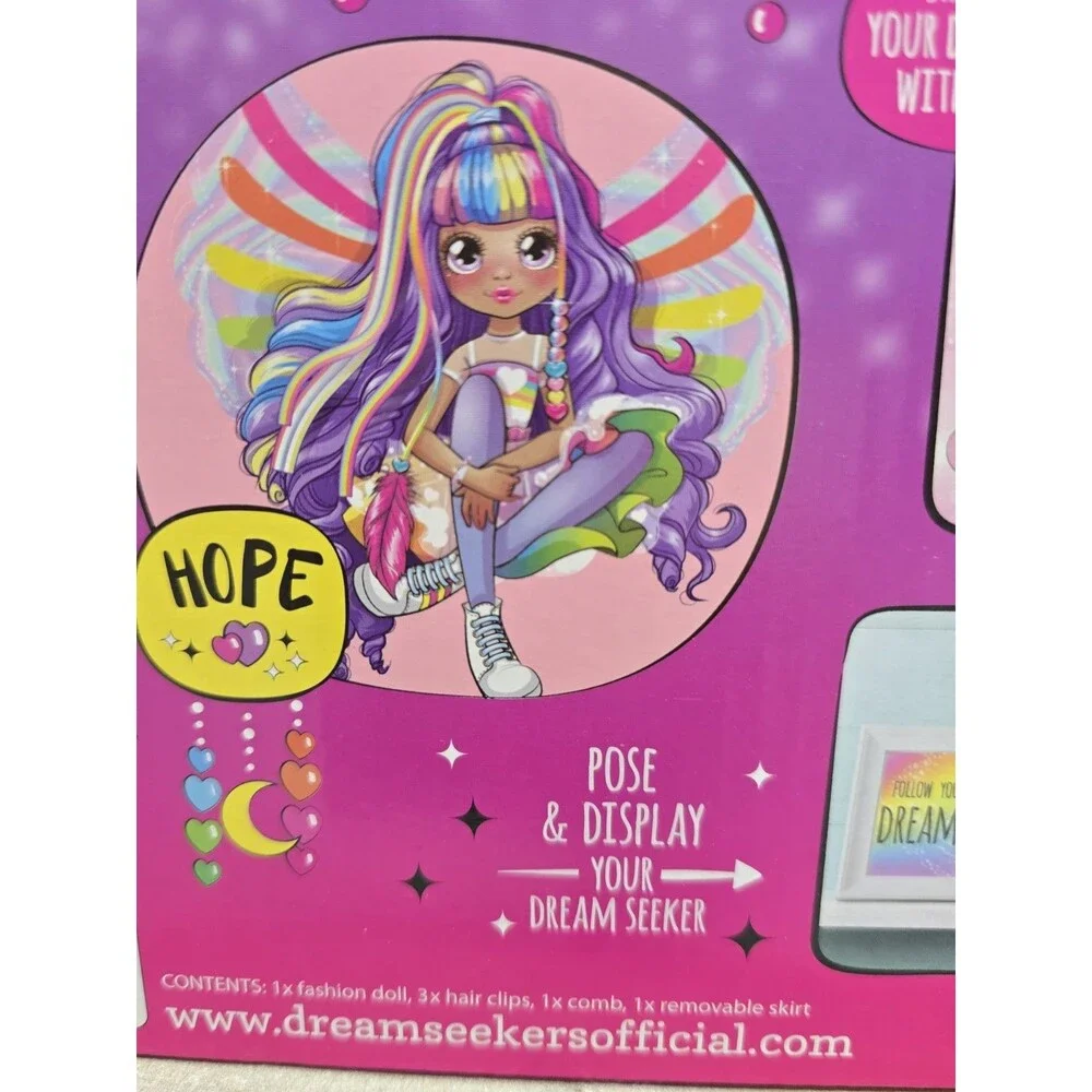 Moose Toys Dream Seekers Bella 14” Fairy Doll Pink Hair Wings New in Box